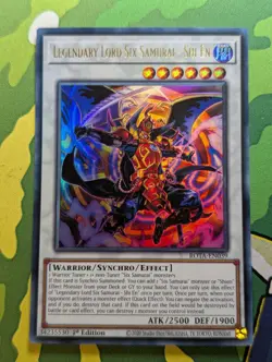 Yu-Gi-Oh! Legendary Lord Six Samurai Shi En ROTA-EN039 Ultra Rare 1st Ediiton - Image 1