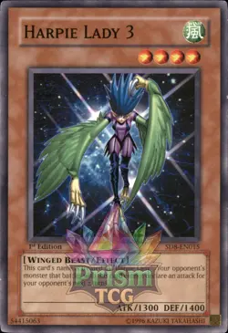 1st Ed Harpie Lady 3 SD8-EN015 Yugioh - Image 1