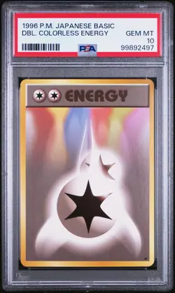 1996 POKEMON BASE SET JAPANESE DOUBLE COLORLESS ENERGY PSA 10 - Image 1