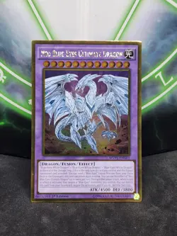 Yugioh Neo Blue-Eyes Ultimate Dragon MVP1-ENG01 Gold Rare 1st Edition NM - Image 1