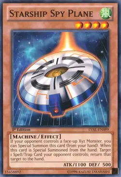Starship Spy Plane - LVAL-EN099 - Common - Unlimited Edition Near Mint Yugioh Ca - Image 1