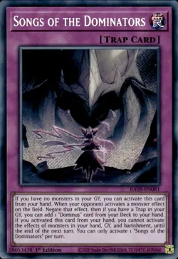 Songs Of The Dominators - Secret Rare 1st Edition RA05-EN081 - NM - YuGiOh - Image 1