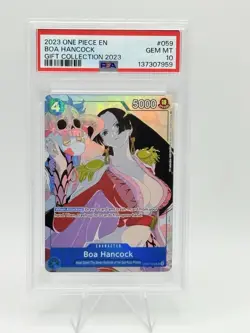 ONE PIECE OP02 059 GIFT COLLECTION 2023 PROMO - BOA HANCOCK PSA 10 GEM MINT - Image 1