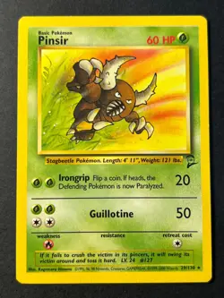 Pinsir 29/130 Non Holo Rare Base Set 2 - Pokemon Card WOTC B Near Mint - Image 1