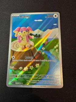 Pokemon TCG S&V: Black Bolt - Audino Holo Illustration Rare 151/086 NM - Image 1