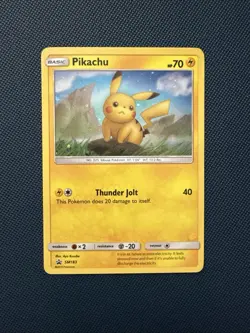 Pikachu - SM183 - Cosmos Holo - Black Star Promo - Pokemon Card - NM -c - Image 1