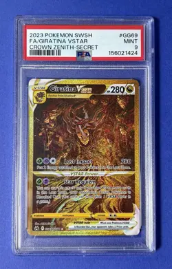 2023 Pokemon SWSH FA/Giratina VSTAR Crown Zenith Secret #GG69 PSA 9 MINT - Image 1