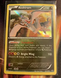 Pokemon TCG Reshiram Holo 63/108 XY Roaring Skies NM - Image 1
