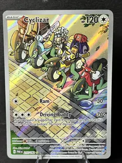 Pokemon TCG Cyclizar Paradox Rift 215/182 Holo Illustration Rare - Image 1