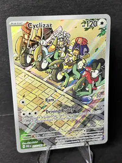 Pokemon TCG Cyclizar Paradox Rift 215/182 Holo Illustration Rare - Image 3