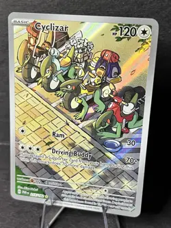 Pokemon TCG Cyclizar Paradox Rift 215/182 Holo Illustration Rare - Image 4