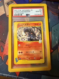 2001 POKEMON JAP VS 1ST EDITION #092 KAREN'S HOUNDOOM PSA 10 - Image 1