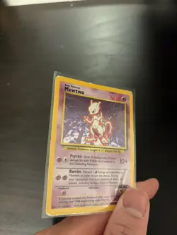 1999 POKEMON BASE SET UNLIMITED #10/102 MEWTWO HOLO HP - Image 3