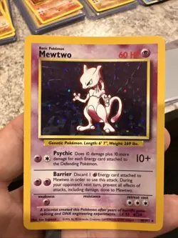 Mewtwo 10/102 Pokemon TCG 1999 Base Set Holo Unlimited Rare - Image 1