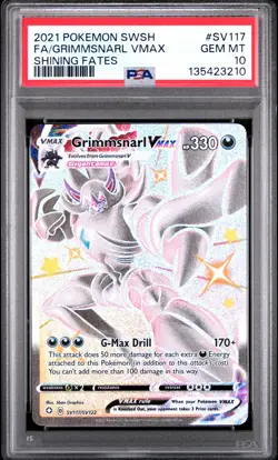 2021 Pokemon SWSH Grimmsnarl VMAX Shining Fates SV117/SV122 PSA 10 - Image 1