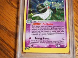 Pokemon 2003 Ruby Sapphire Gardevoir holo card with swirl, PSA 7 - Image 4