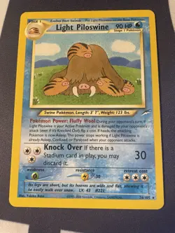 Light Piloswine 26/105 Rare Neo Destiny Pokemon Moderately Played - Image 1