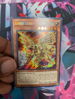 YUGIOH - KAISER GLIDER GOLDEN BURST - SECRET RARE - LDS3 - MISPRINT CRIMPED - Image 1