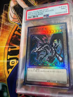PSA 9 Yu‑Gi‑Oh Red‑Eyes Black Dragon QCCP‑JP108 Ultimate Rare 2024 Japanese - Image 2