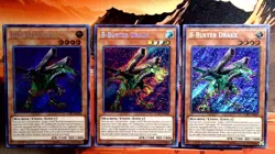 YuGiOh! 3x B-Buster Drake LCKC-EN020 1st Edition LP SCR Playset - Image 1
