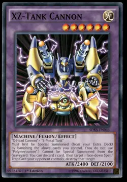 XZ-Tank Cannon SDKS-EN044 Structure Deck: Seto Kaiba Yu-Gi-Oh 1st Edition LP - Image 1