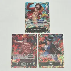 3 Card Sabo Ace Luffy ST13-001-002-003 Seven Eleven PROMO ONE PIECE Card Opened - Image 1