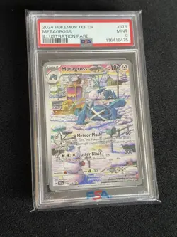 PSA 9 MINT Pokemon Metagross Temporal Forces Holo 178/162 - Image 1
