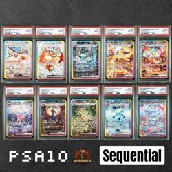ALL PSA 10 Terastal Festival Eevee Evolution SAR Set Pokemon Japanese Umbreon AS - Image 1