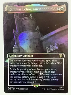 Rammas Echor, Ancient Shield NM Borderless Commander: The Lord of the Rings MTG - Image 1
