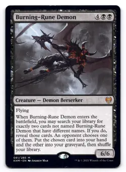 Burning-Rune Demon LP Kaldheim 081/285 MTG Magic Regular - Image 1