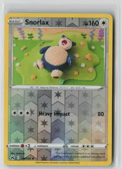 Snorlax 109/159 Rare Crown Zenith Pokemon Reverse Holo NM - Image 1