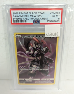 2019 Pokemon Black Star #SM228 FA/Armoured Mewtwo Promo-Fall 19 Coll.Chest PSA 6 - Image 3
