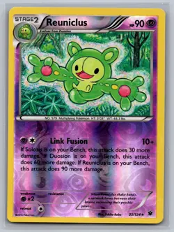Reuniclus 35/124 Rare Fates Collide Pokemon Reverse Holo Lightly Played - Image 1