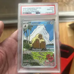 2024 POKEMON SURGING SPARKS EN ALOLAN DUGTRIO ILLUSTRATION RARE #208 PSA 10 GMT - Image 1