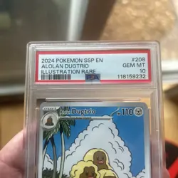 2024 POKEMON SURGING SPARKS EN ALOLAN DUGTRIO ILLUSTRATION RARE #208 PSA 10 GMT - Image 2