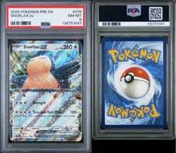 2025 POKEMON PRE EN-PRISMATIC EVOLUTIONS #076 SNORLAX EX PSA 8 - Image 3