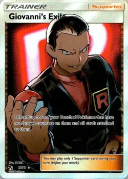 Pokemon Hidden Fates #67/68 Giovanni's Exile (Full Art) NM (SKU 1-2) - Image 1