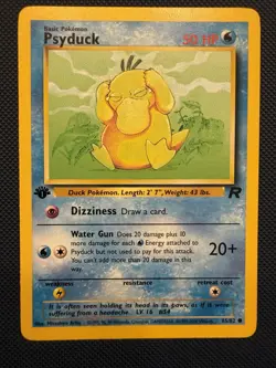 Pokemon TCG Psyduck Team Rocket 1st Edition 65/82 - Image 1