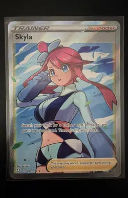 Pokemon TCG Skyla Full Art 072/072 Shining Fates - Trainer - Mint - Image 1