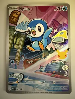 Pokemon - Piplup 042 Holo Promo ME: Mega Evolution Promo NM - Image 1