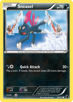 Sneasel 65/116 C Plasma Freeze Pokemon NM/M - Image 1