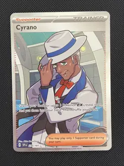 Pokemon Cyrano 230/191 SV08 Surging Sparks Full Art Ultra Rare Holo B - Image 1
