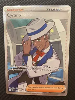 Pokemon Cyrano 230/191 SV08 Surging Sparks Full Art Ultra Rare Holo - Image 1