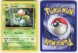 Ivysaur 30/102 Uncommon Base Set Unlimited Pokemon Lightly Played - Image 1