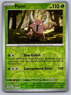 Pinsir 003/167 Common Twilight Masquerade Pokemon Reverse Holo Near Mint - Image 1
