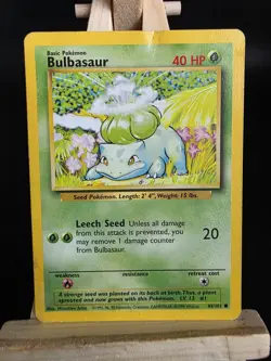 Bulbasaur 44/102 - Unlimited Common Base Set HP - WOTC Pokemon TCG - Image 1