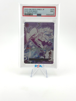 2025 ONE PIECE JAPANESE PRB02-PREMIUM BOOSTER ALT ART #078 GUM-GUM GIANT PSA 9 - Image 1