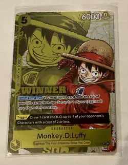 One Piece Monkey.D.Luffy P-106 Stamp (Winner Pack 2026 Vol. 2) Promo NM Foil - Image 1