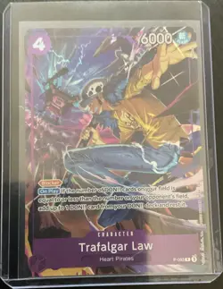 Trafalgar Law P-093 Character One Piece CCG 6000 Power 4 Cost Blocker - Image 1