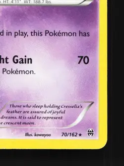 Cresselia 70/162 LP BREAKthrough English Pokemon Card TCG - Image 3